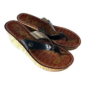 Sam Edelman Romy black wedge sandals size …